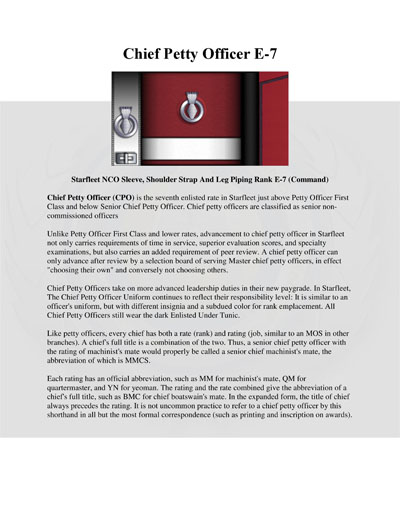 Starfleet Rank Identification and Rate Requirements Recognition Manual