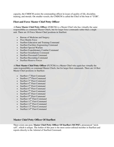 Starfleet Rank Identification and Rate Requirements Recognition Manual