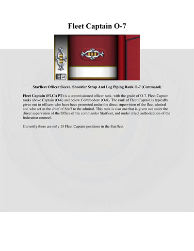 Starfleet Rank Identification and Rate Requirements Recognition Manual