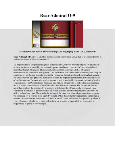 Starfleet Rank Identification and Rate Requirements Recognition Manual
