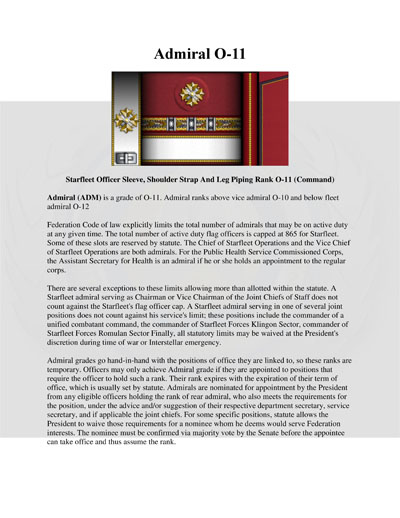 Starfleet Rank Identification and Rate Requirements Recognition Manual