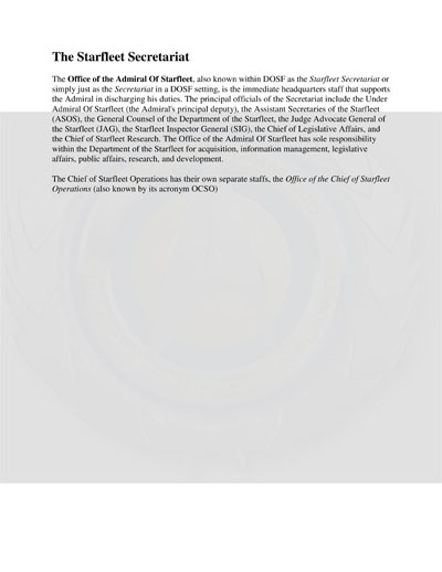 Starfleet Rank Identification and Rate Requirements Recognition Manual