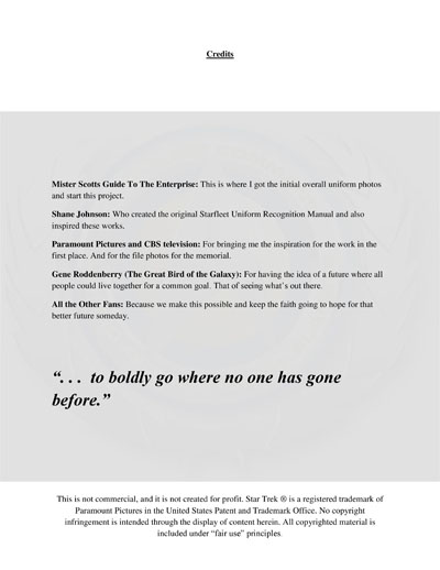Starfleet Rank Identification and Rate Requirements Recognition Manual