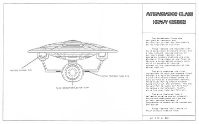 Ambassador Class Heavy Cruiser - General Plans