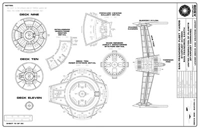 Avenger Class Heavy Frigate General Plans - U.S.S. Avenger NCC-1860