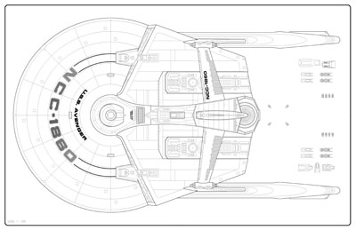 Avenger Class Heavy Frigate General Plans - U.S.S. Avenger NCC-1860