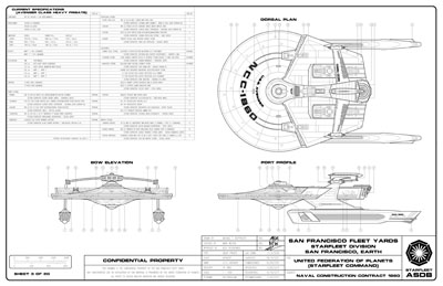 Avenger Class Heavy Frigate General Plans - U.S.S. Avenger NCC-1860