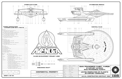 Avenger Class Heavy Frigate General Plans - U.S.S. Avenger NCC-1860