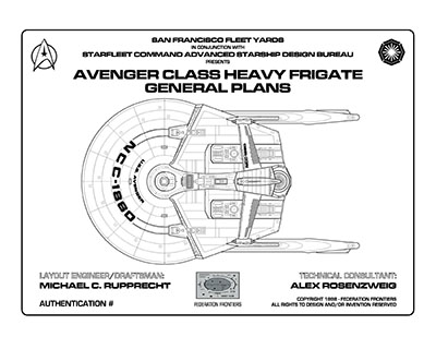 Star Trek Blueprints: Avenger Class Heavy Frigate General Plans - U.S.S ...