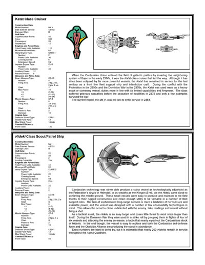 Cardassian Ship Recognition Manual - 2386 Edition
