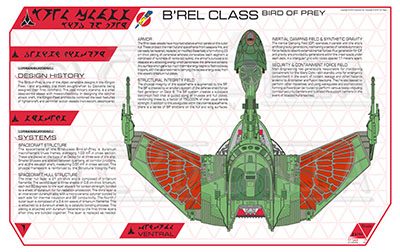 Cydonia 6 Ink Blueprints - Klingon B'Rel Class Bird of Prey