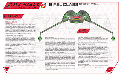 Cydonia 6 Ink Blueprints - Klingon B'Rel Class Bird of Prey
