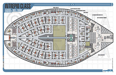 Cydonia 6 Ink Blueprints - Intrepid Class Exploration Cruiser - NCC-74600