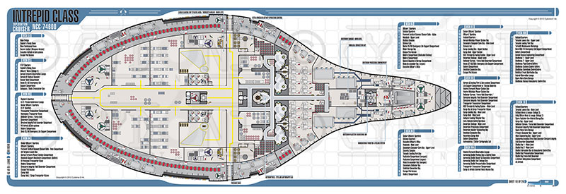 Cydonia 6 Ink Blueprints - Intrepid Class Exploration Cruiser - NCC-74600