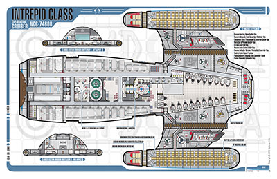 Cydonia 6 Ink Blueprints - Intrepid Class Exploration Cruiser - NCC-74600