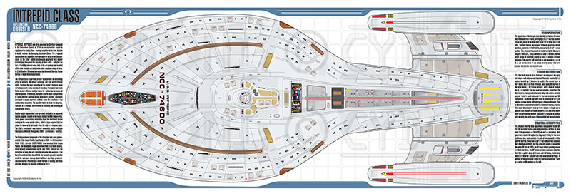 Cydonia 6 Ink Blueprints - Intrepid Class Exploration Cruiser - NCC-74600