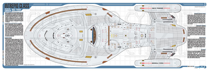 Cydonia 6 Ink Blueprints - Intrepid Class Exploration Cruiser - NCC-74600