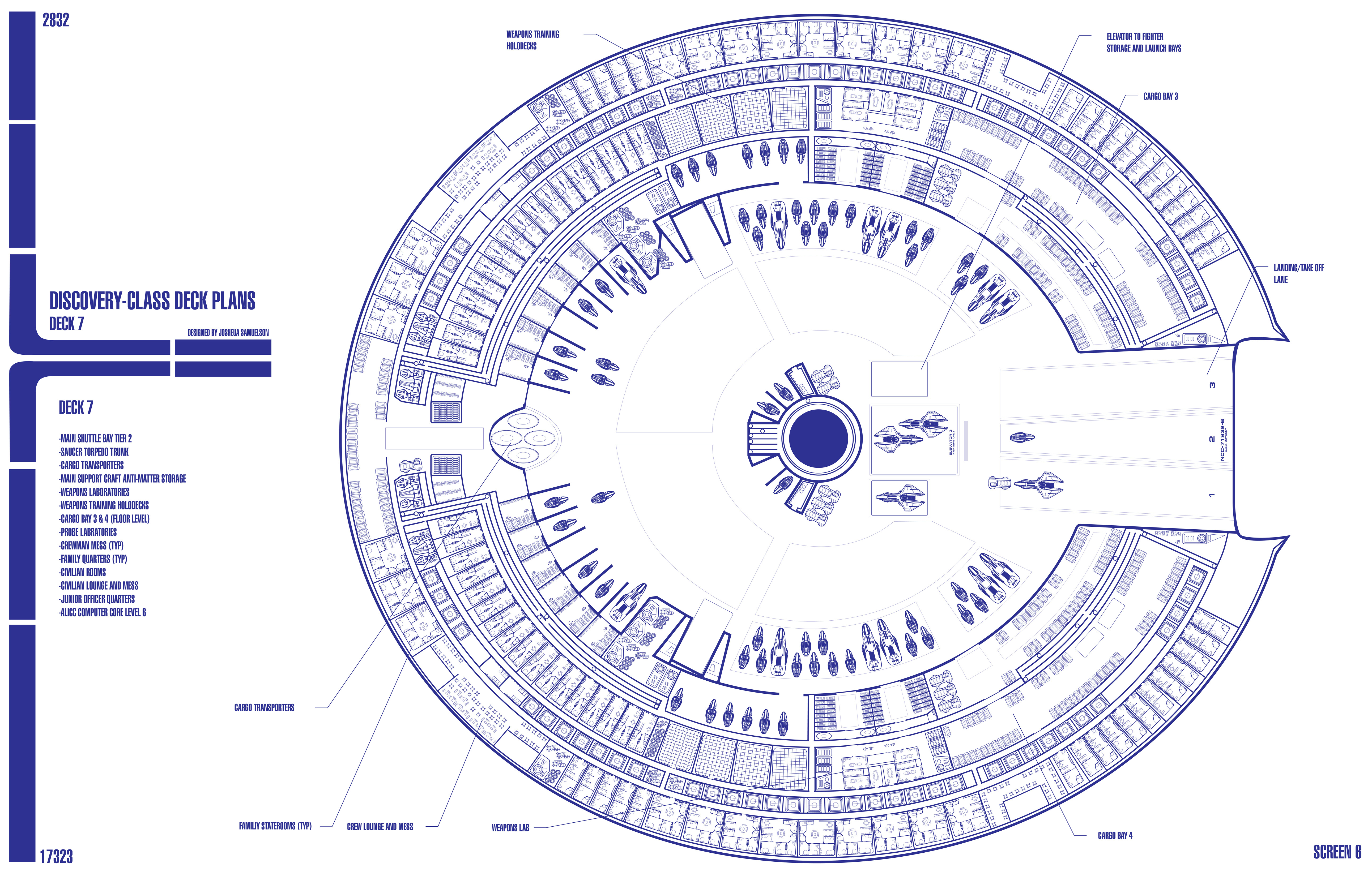 descubrimiento NCC-1031 campo de cruce clase Star Trek – Minimalista Blueprint