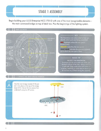 Build the U.S.S. Enterprise NCC-1701-D Instruction Manual #1