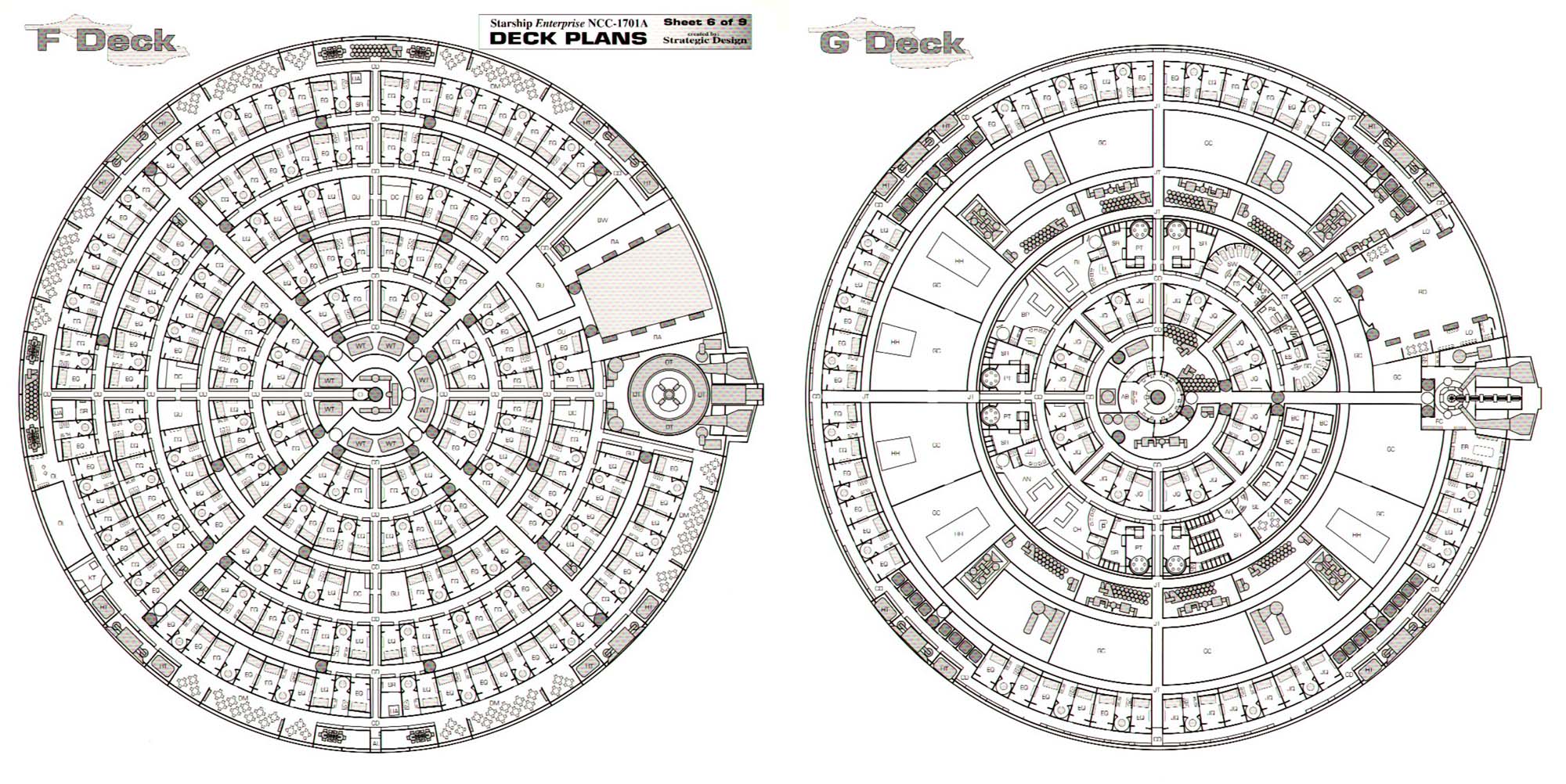 U.S.S Enterprise NCC1701A Deck Plans