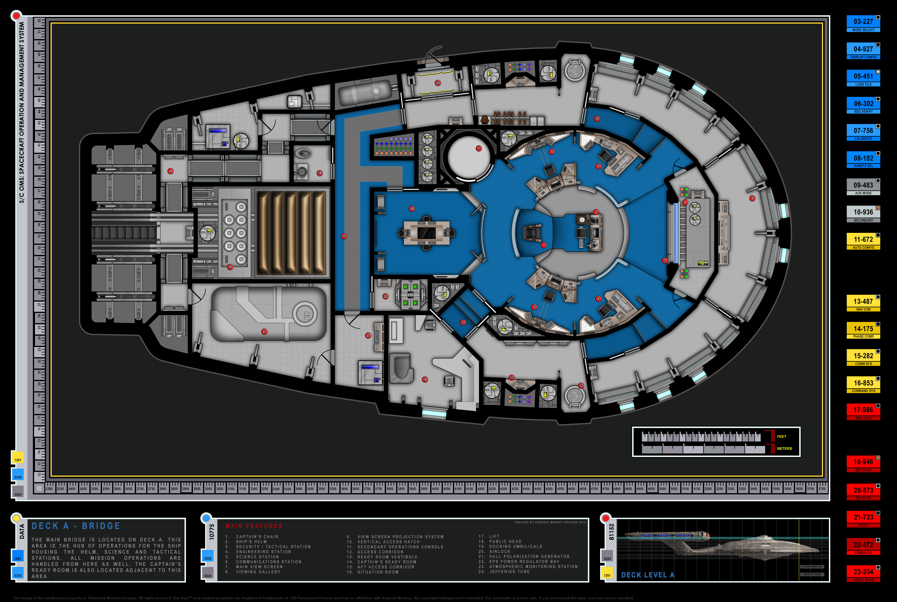 uss enterprise star trek floor plan