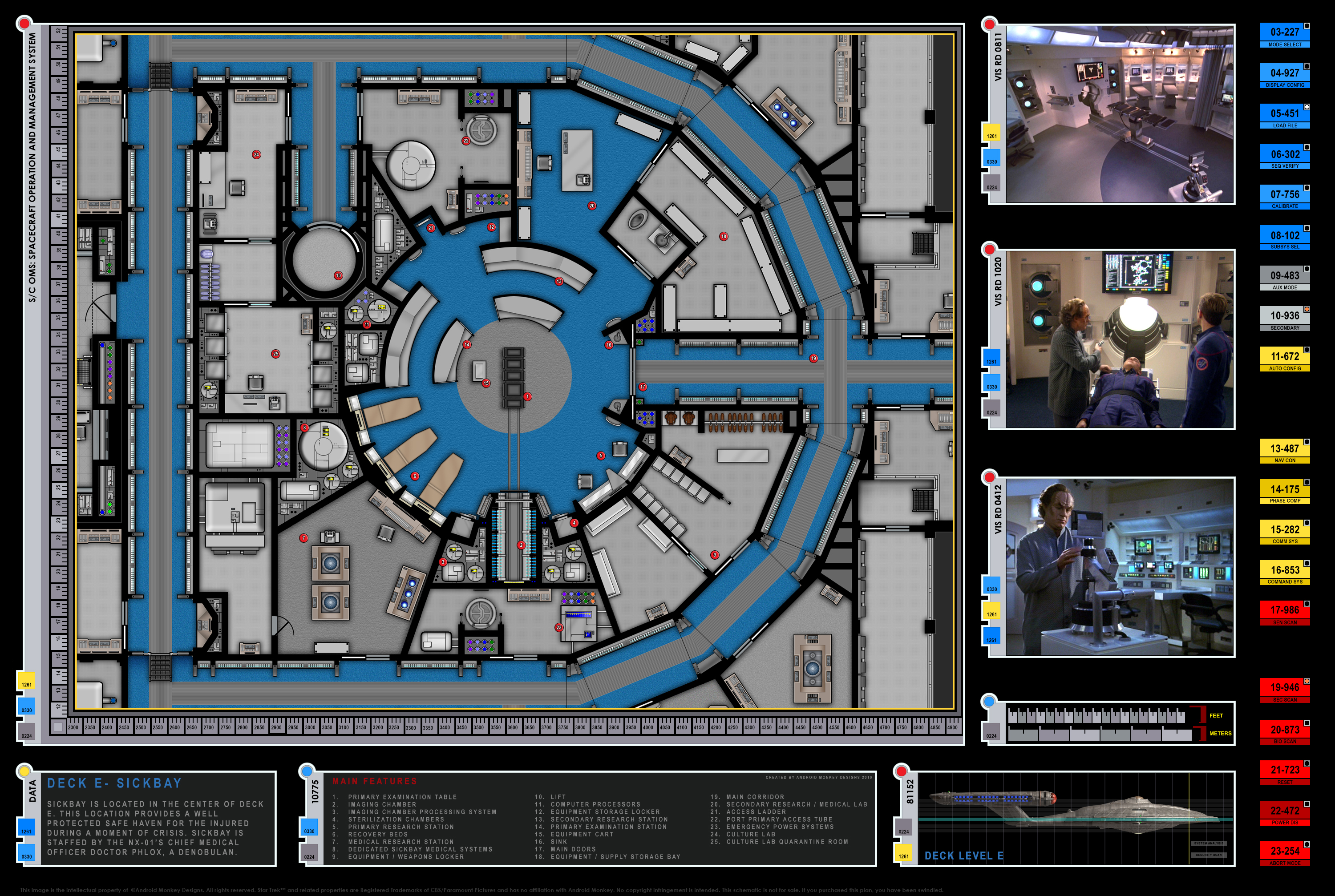 Star Trek Schematics Interiors Rooms