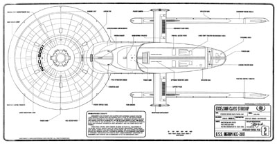 U.S.S. Excelsior Ingram Class Blueprints - Revised