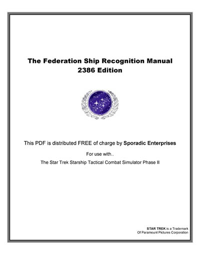 Federation Ship Recognition Manual - 2386 Edition