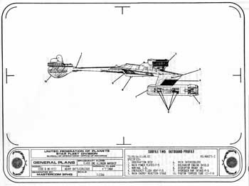 K'T'inga Class Klingon Warship - Outboard Profile