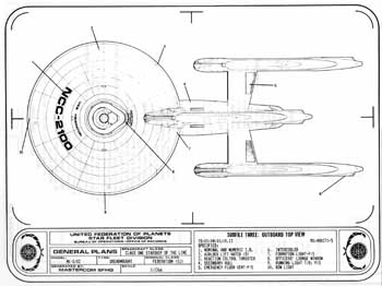 Federation II Class Starship - Top View