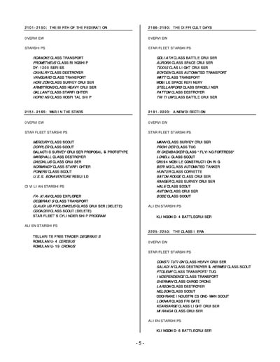 Federation Spaceflight Chronology - Terran Orientation - Prime One Timeline - Compilation Version