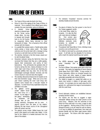 Federation Spaceflight Chronology - Terran Orientation - Volume 5