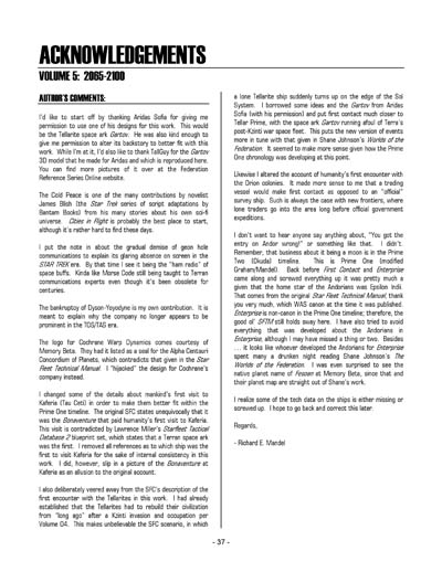 Federation Spaceflight Chronology - Terran Orientation - Volume 5