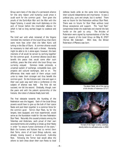 Federation Spaceflight Chronology - Terran Orientation - Volume 6