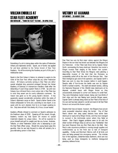 Federation Spaceflight Chronology - Terran Orientation - Volume 10