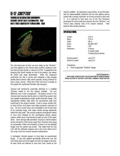 Federation Spaceflight Chronology - Romulan Star Empire Volume 1
