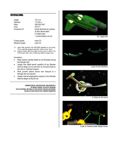 Federation Spaceflight Chronology - Romulan Star Empire Volume 1