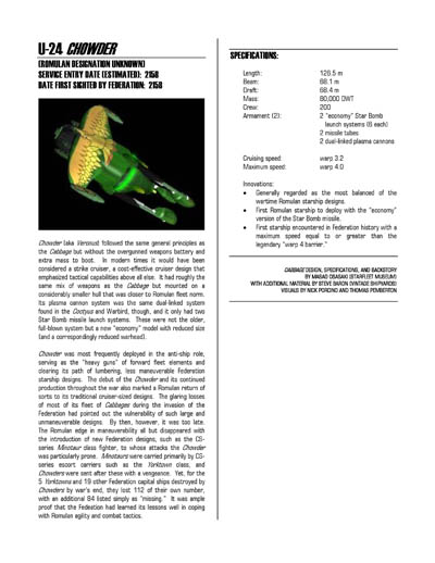 Federation Spaceflight Chronology - Romulan Star Empire Volume 1