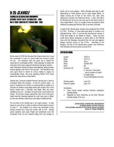 Federation Spaceflight Chronology - Romulan Star Empire Volume 1