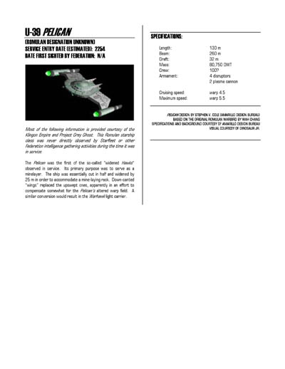 Federation Spaceflight Chronology - Romulan Star Empire Volume 1