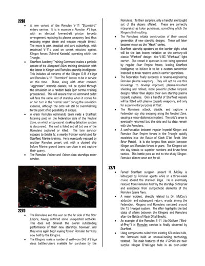 Federation Spaceflight Chronology - Romulan Star Empire Volume 2