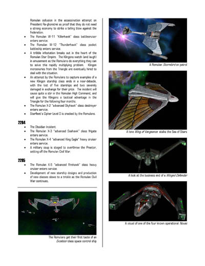 Federation Spaceflight Chronology - Romulan Star Empire Volume 2