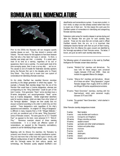 Federation Spaceflight Chronology - Romulan Star Empire Volume 2
