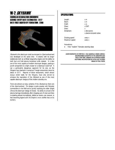 Federation Spaceflight Chronology - Romulan Star Empire Volume 2