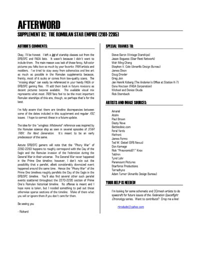 Federation Spaceflight Chronology - Romulan Star Empire Volume 2