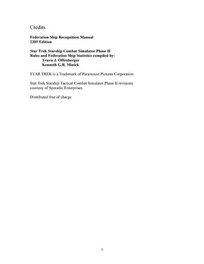 Federation Ship Recognition Manual - 2385 Edition