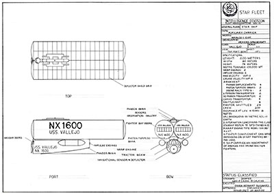 Hand Drafted Starship Blueprints by Bernard Guignard