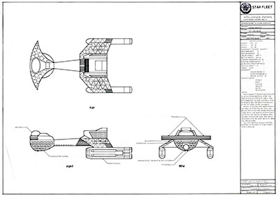 Hand Drafted Starship Blueprints by Bernard Guignard