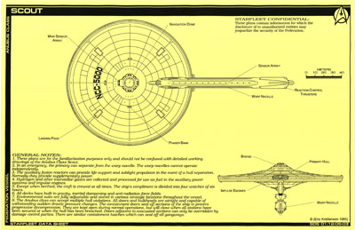 Starfleet Scout - Anubus Class Blueprints