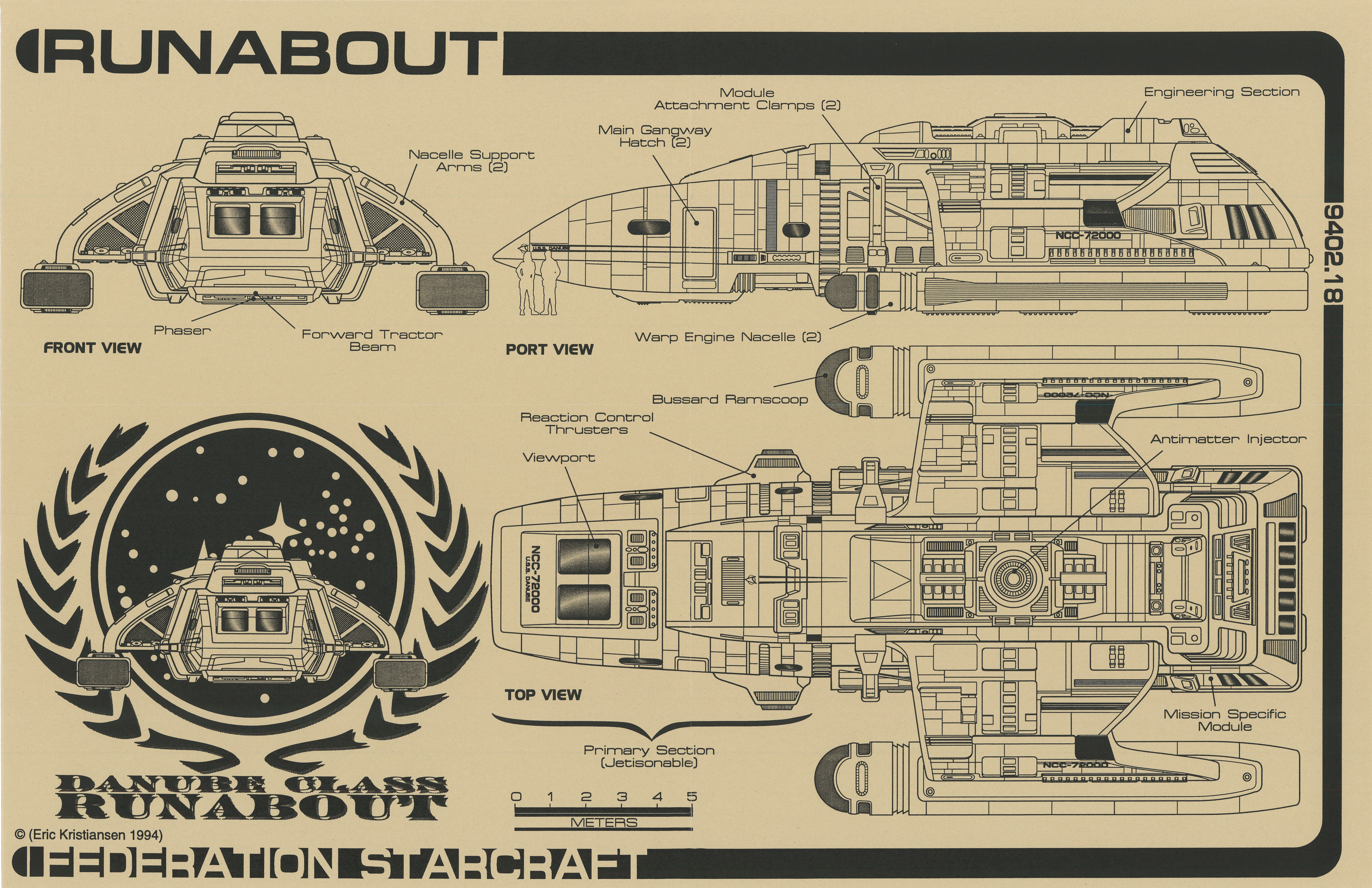 Star Trek Blueprints Jackill S Starfleet Runabout Danube Class
